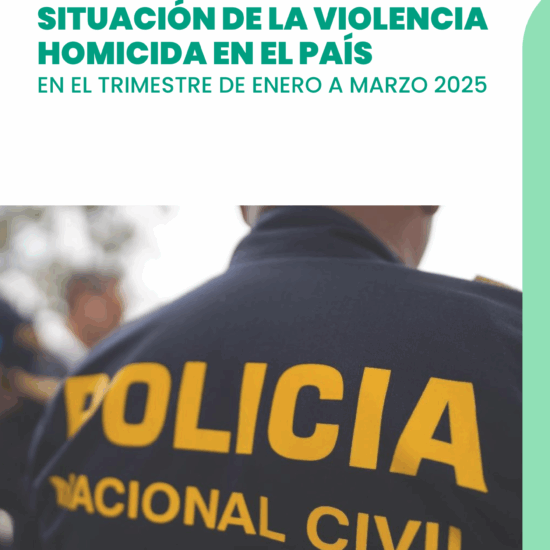 Situación de la violencia homicida en el país en el trimestre de enero a marzo 2025
