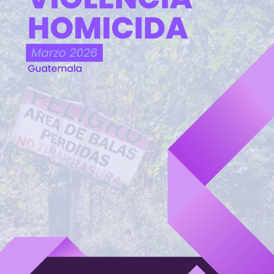 Informe sobre violencia homicida en Guatemala (marzo de 2026)